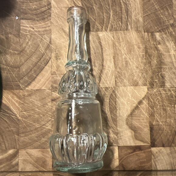 Lot of 4 vintage mini glass decanter bottles| cobalt blue| emerald | clear - Picture 8 of 10